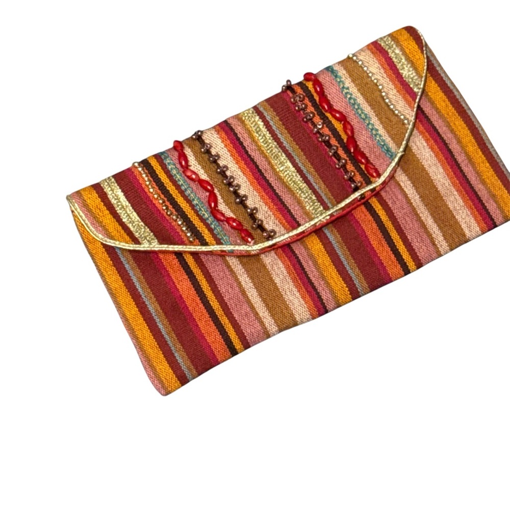 Limited Edition  Colorful Striped Clutch
